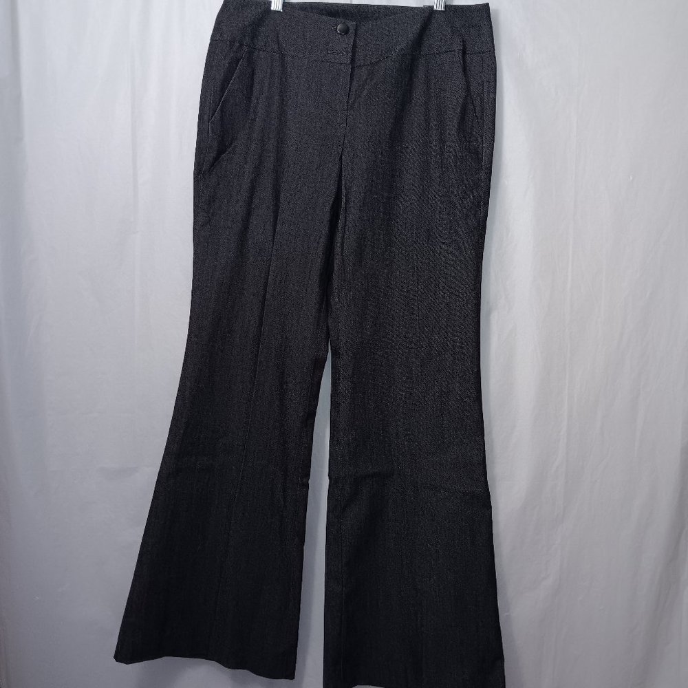 SANDRO STUDIO MODERN FIT COTTON BLEND WIDE LEG DRESS PANTS GRAY SIZE 8